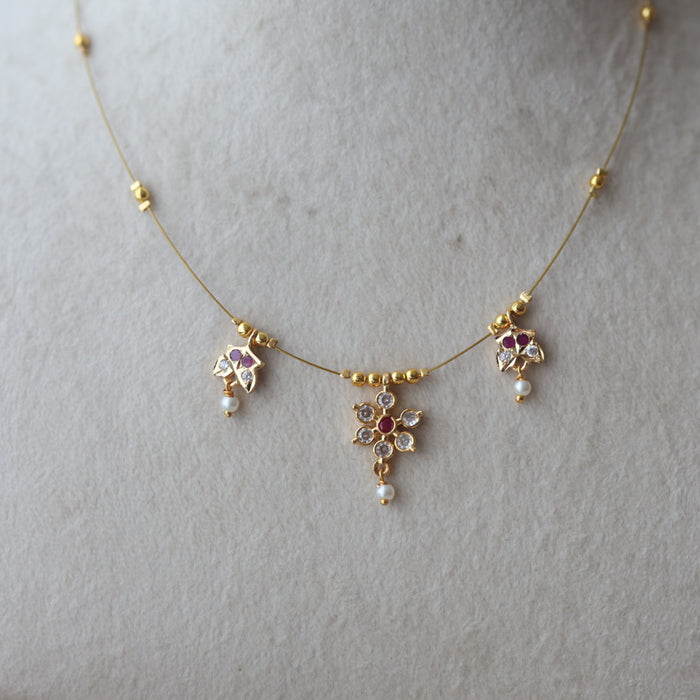Heritage gold plated invisible necklace IN655