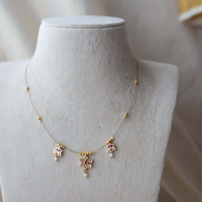 Heritage gold plated invisible necklace IN655