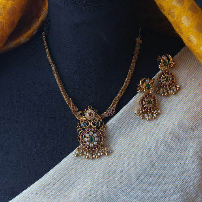 Clearance Antique short necklace with earrings TTS411