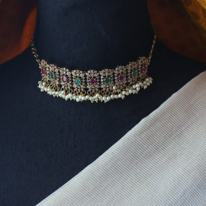 Antique choker necklace with earrings CCB1433