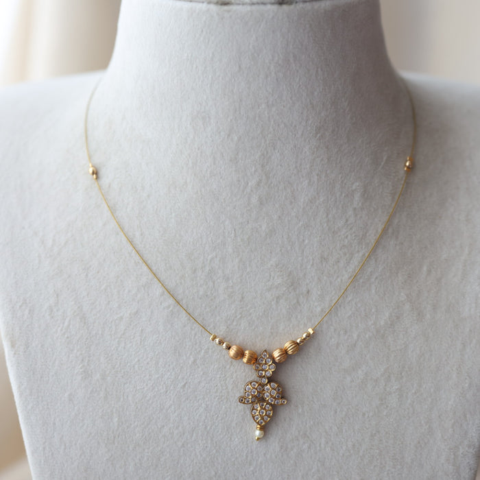 Antique mango design invisible short necklace IN4567