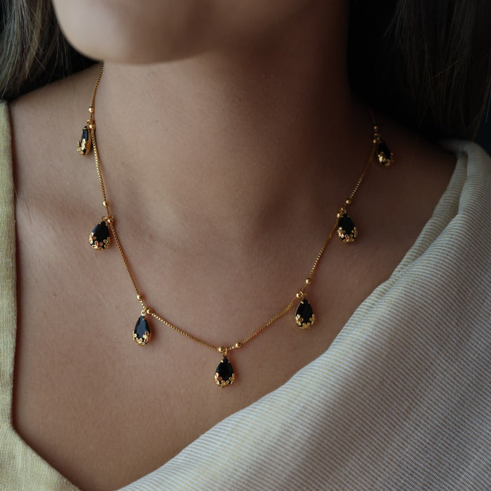 Heritage gold plated short necklace H799