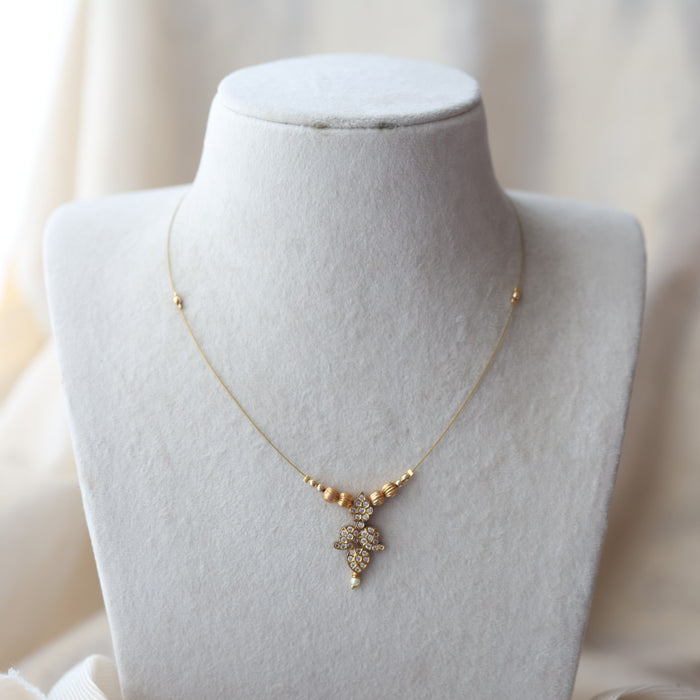 Antique mango design invisible short necklace IN4567
