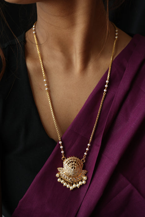 Heritage gold plated padakam necklace HP6707