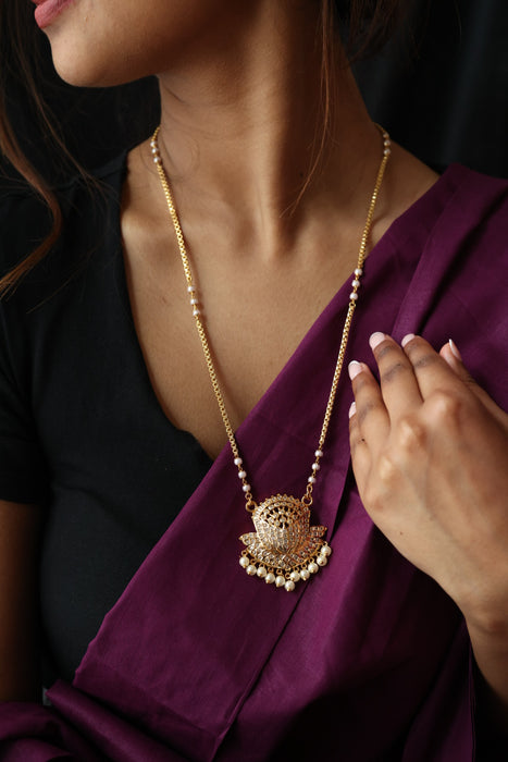 Heritage gold plated padakam necklace HP6707
