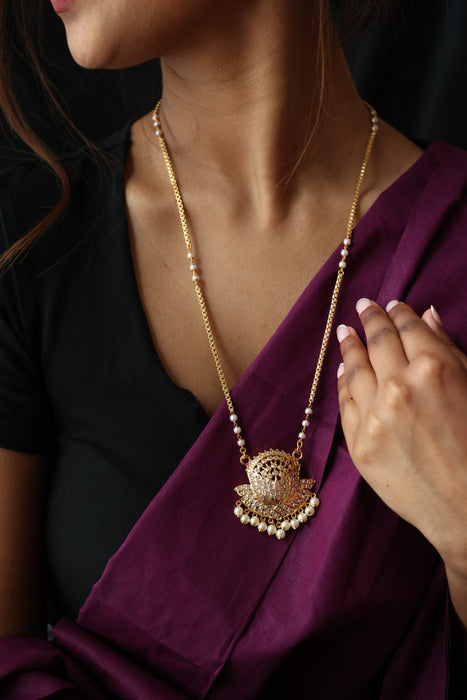 Heritage gold plated padakam necklace HP6707