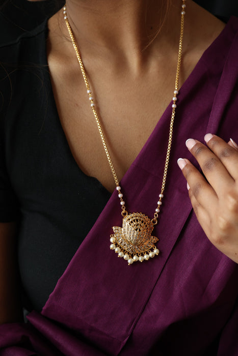 Heritage gold plated padakam necklace HP6707
