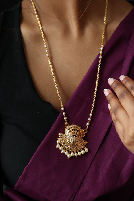 Heritage gold plated padakam necklace HP6707