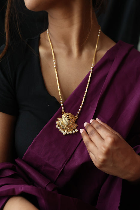 Heritage gold plated padakam necklace HP6707