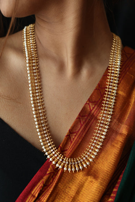 Heritage gold plated long necklace HL0028