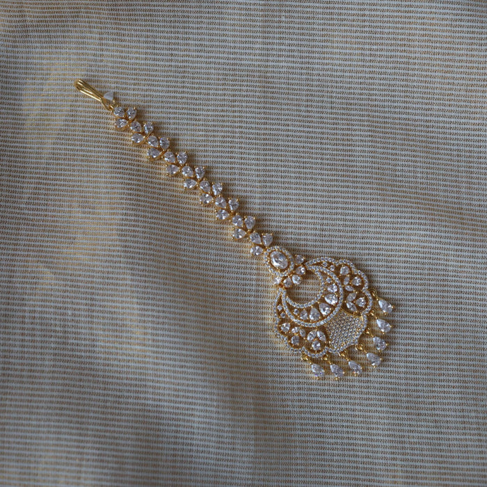 Heritage gold plated white tone tikka TH281