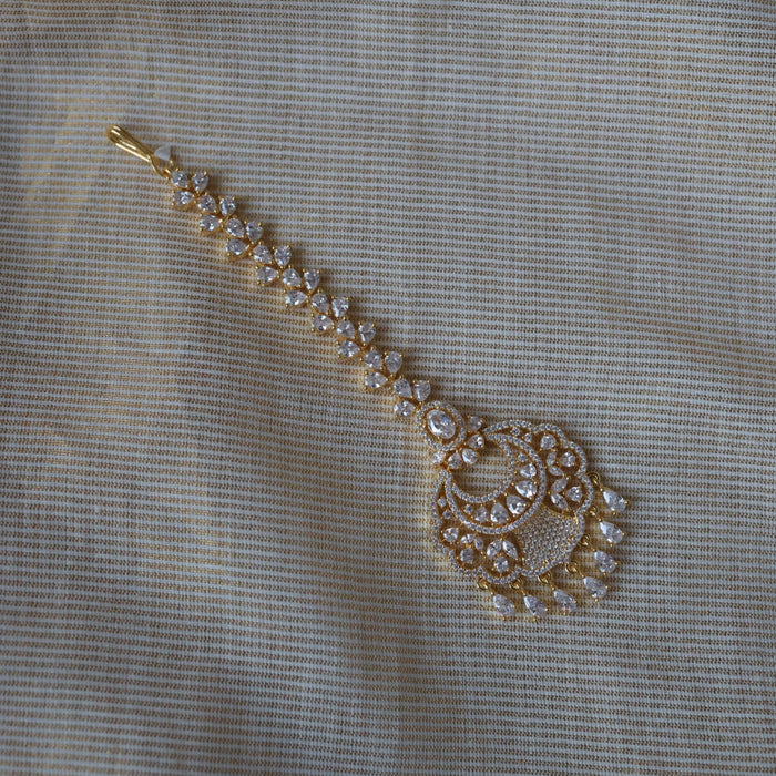 Heritage gold plated white tone tikka TH281