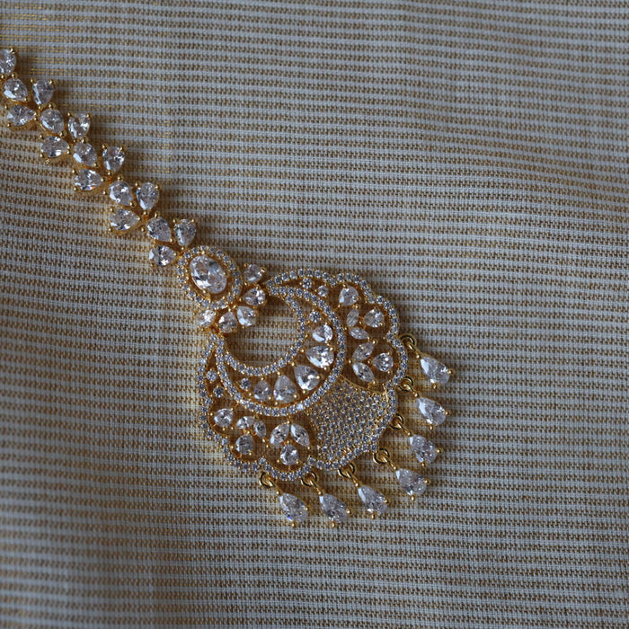 Heritage gold plated white tone tikka TH281