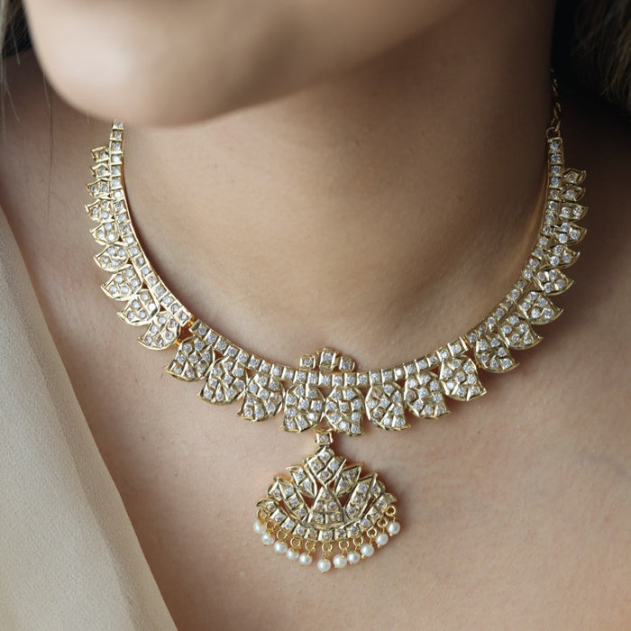 Heritage gold plated simple mango short necklace H456