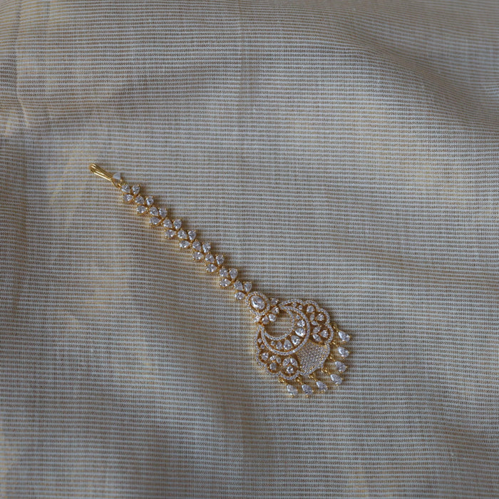 Heritage gold plated white tone tikka TH281
