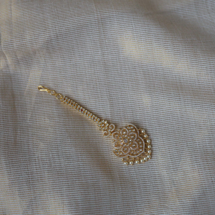 Heritage gold plated white tone tikka TH287