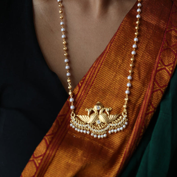 Heritage gold plated padakam necklace HP702