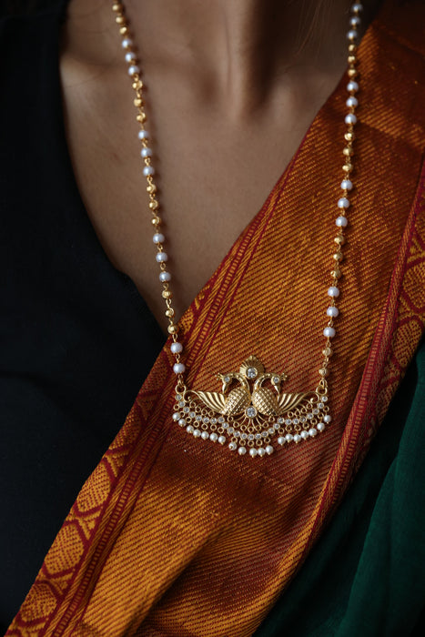 Heritage gold plated padakam necklace HP702