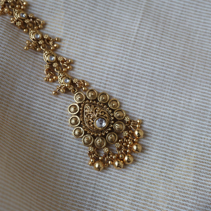 Antique gold stone maang tikka TA1345