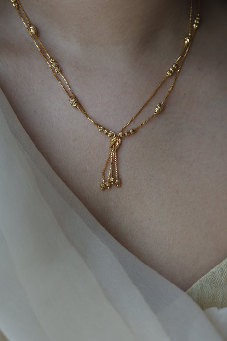 Heritage gold plated simple short necklace HC001
