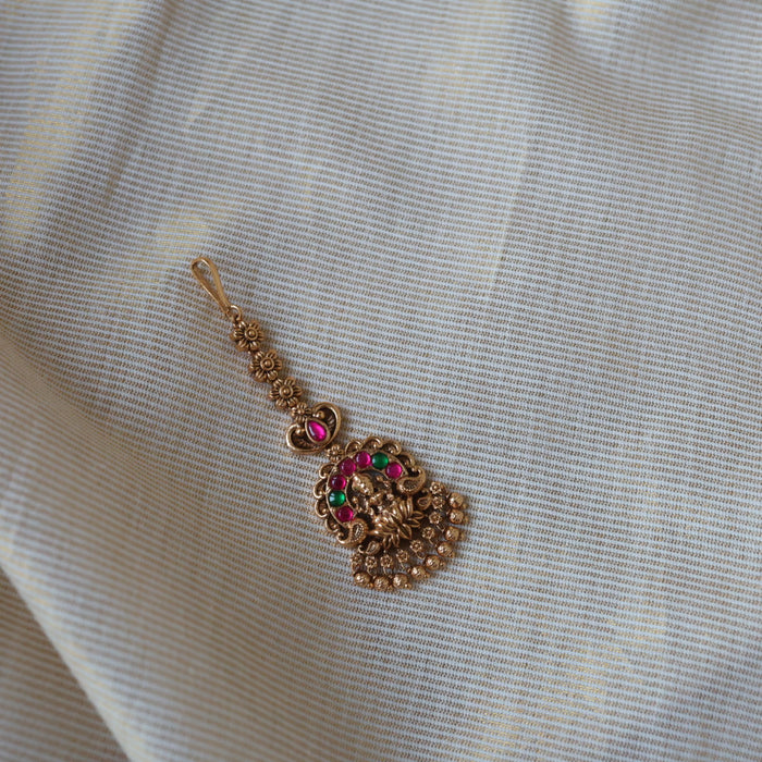 Antique ruby green stone maang tikka TA1466