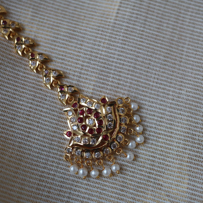Heritage gold plated ruby white tikka TH2323