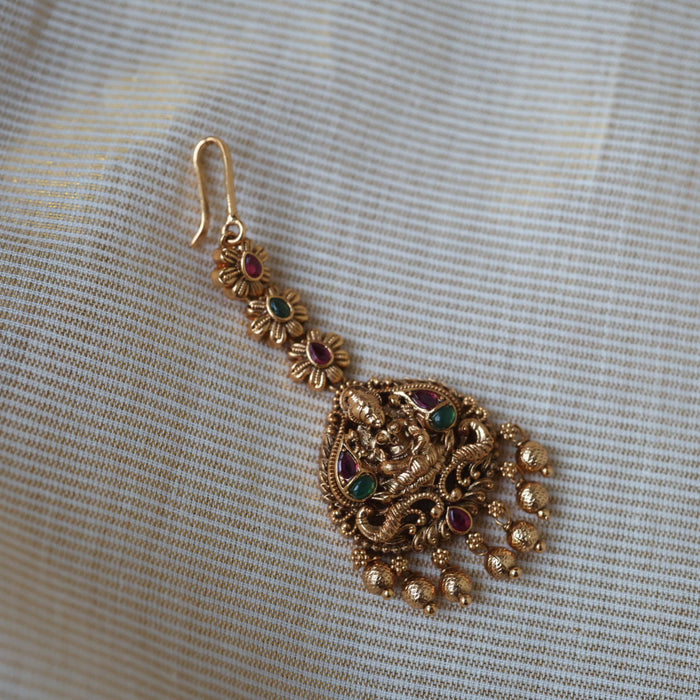 Antique temple design maang tikka TA211