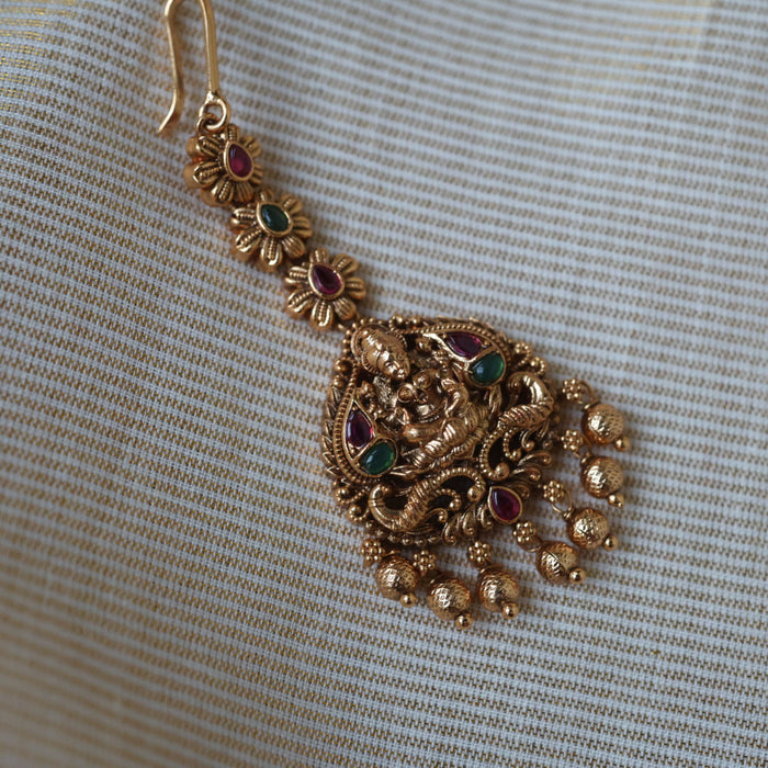 Antique temple design maang tikka TA211