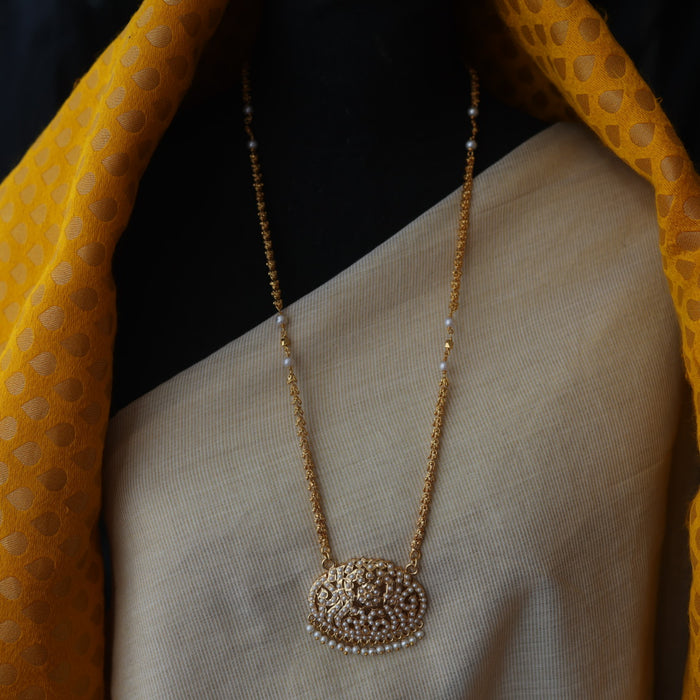Heritage gold plated padakam necklace HPW645
