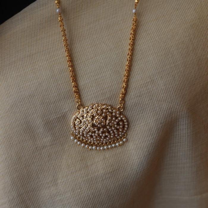 Heritage gold plated padakam necklace HPW645