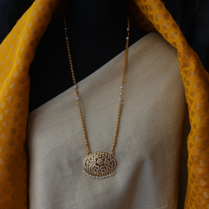 Heritage gold plated padakam necklace HPW645