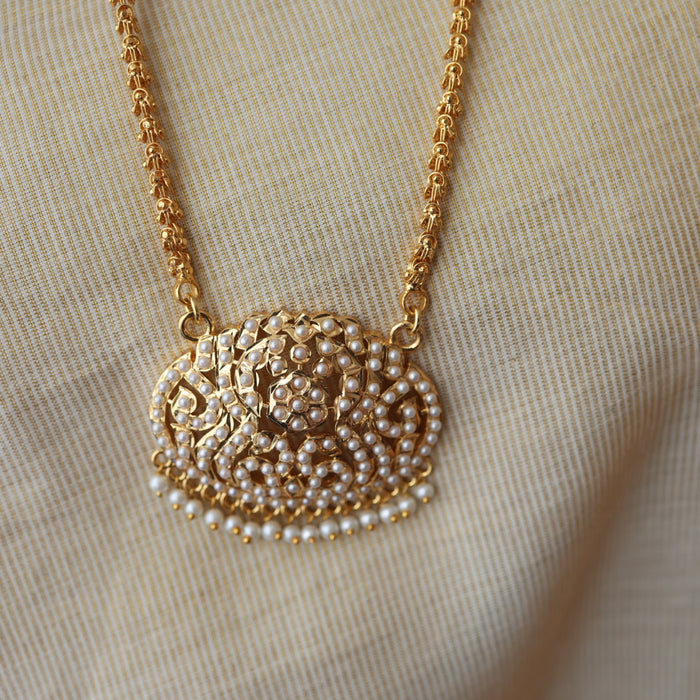 Heritage gold plated padakam necklace HPW645