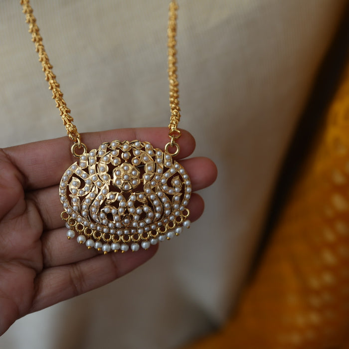 Heritage gold plated padakam necklace HPW645