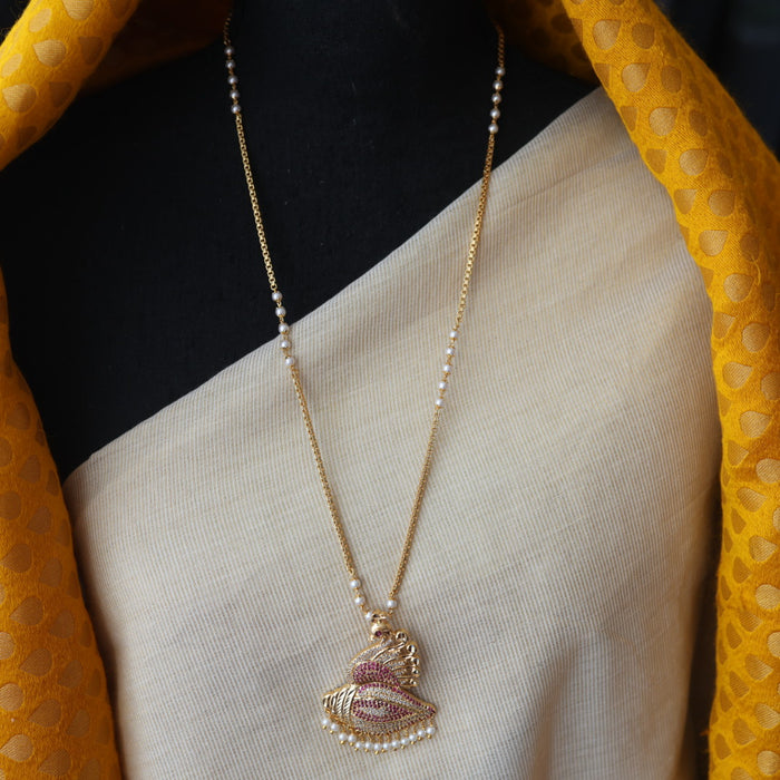 Heritage gold plated padakam necklace HPR1690