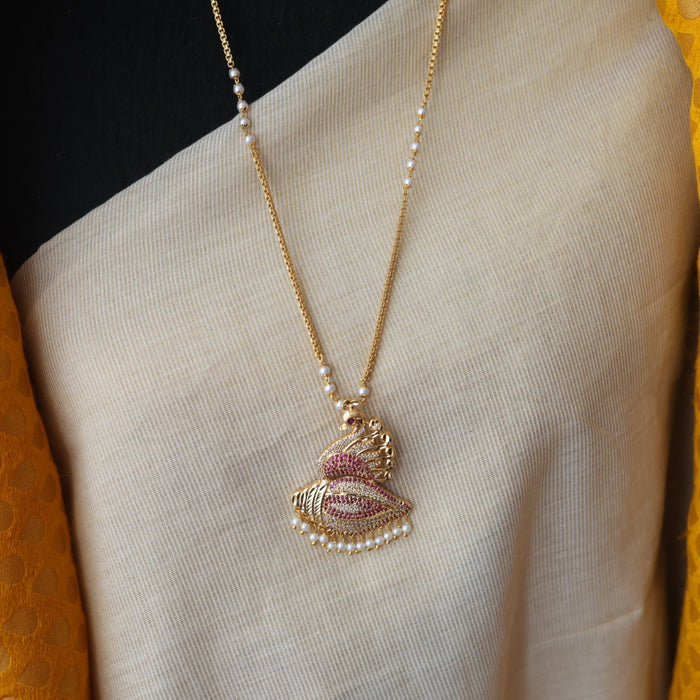 Heritage gold plated padakam necklace HPR1690