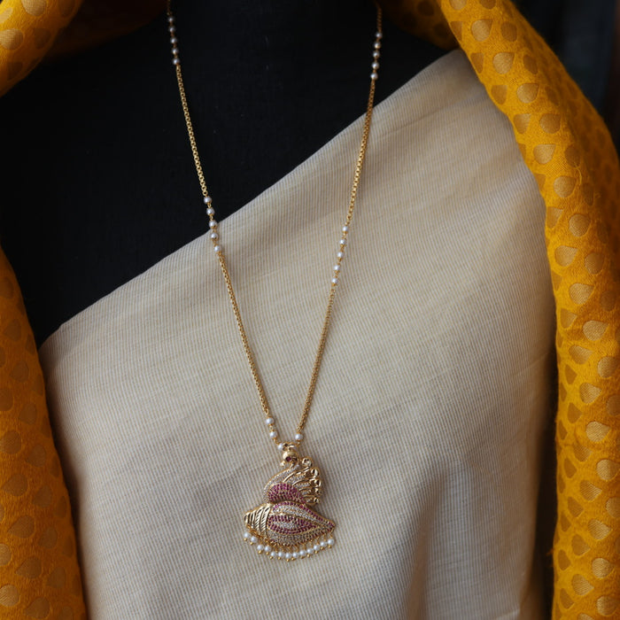 Heritage gold plated padakam necklace HPR1690
