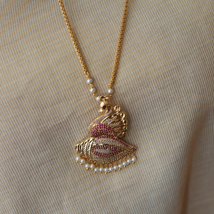 Heritage gold plated padakam necklace HPR1690