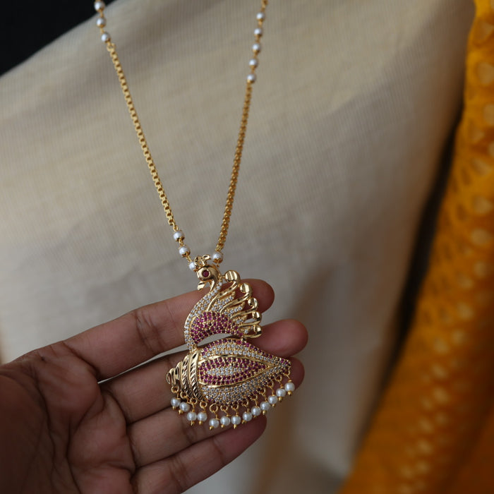 Heritage gold plated padakam necklace HPR1690