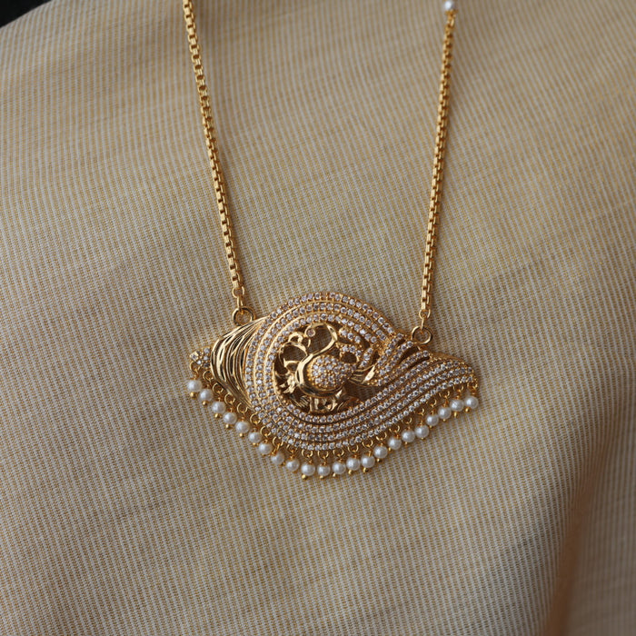Heritage gold plated padakam necklace HPW145