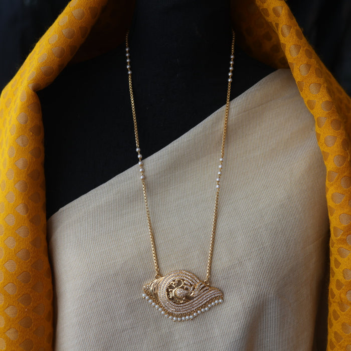 Heritage gold plated padakam necklace HPW145