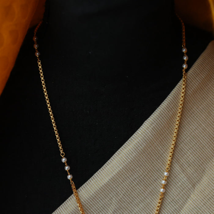 Heritage gold plated padakam long chain HC7613