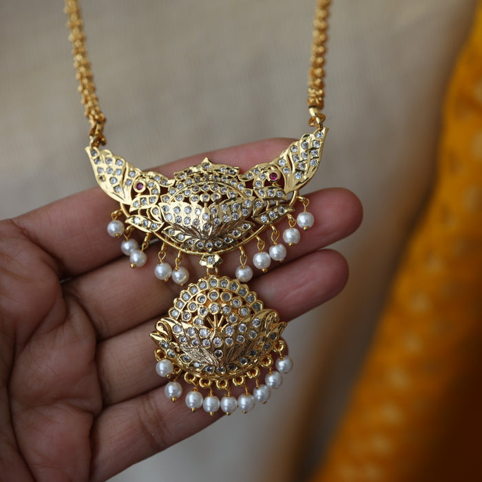 Heritage gold plated padakam necklace HPW1459