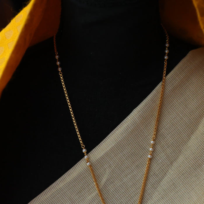 XHeritage gold plated padakam long chain HC7616