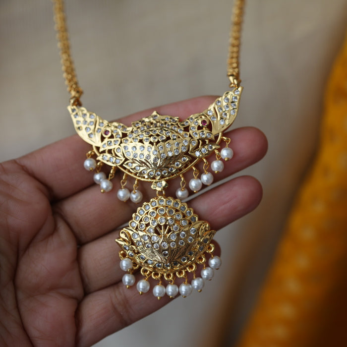 Heritage gold plated padakam necklace HPW1459