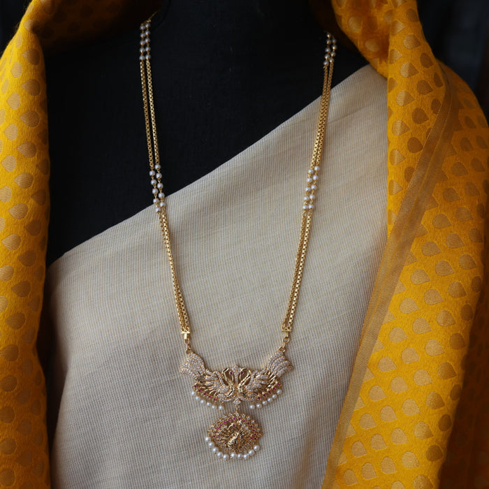 Heritage gold plated padakam necklace HPW1122