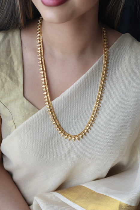 Heritage gold plated simple long necklace HL662