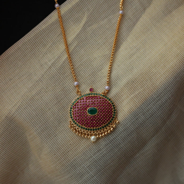 Heritage gold plated padakam long chain HP7678