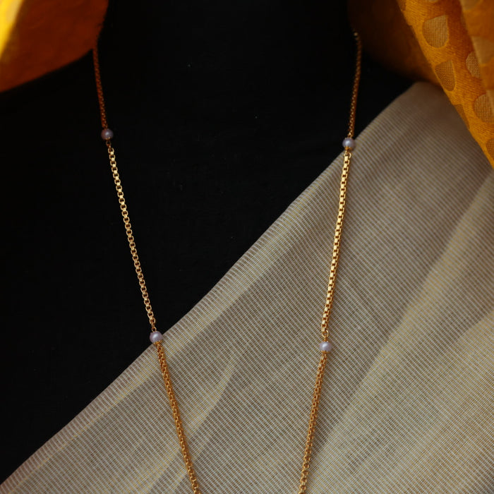 Heritage gold plated padakam long chain HP7678