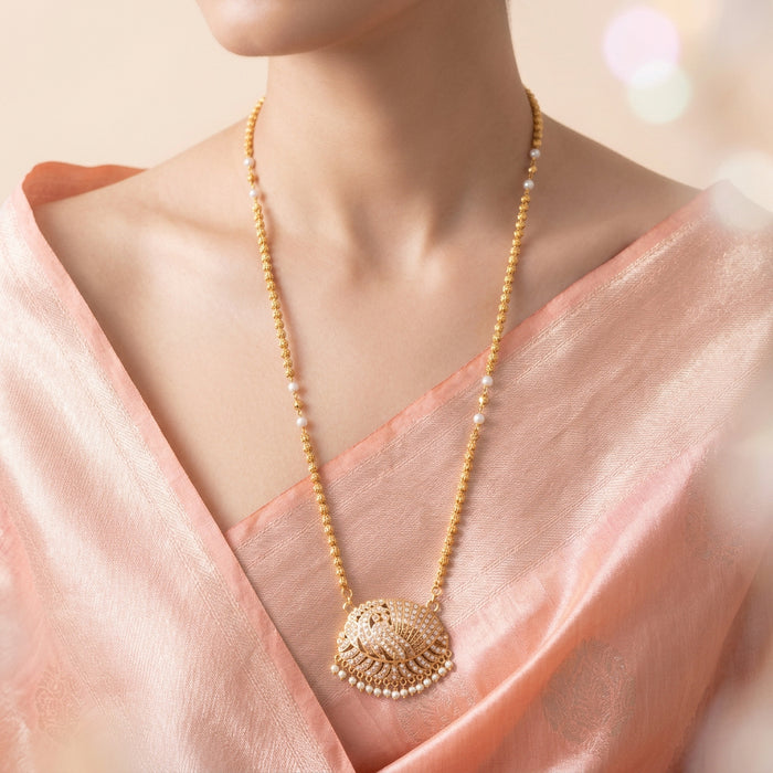 Heritage gold plated padakam necklace HPW122