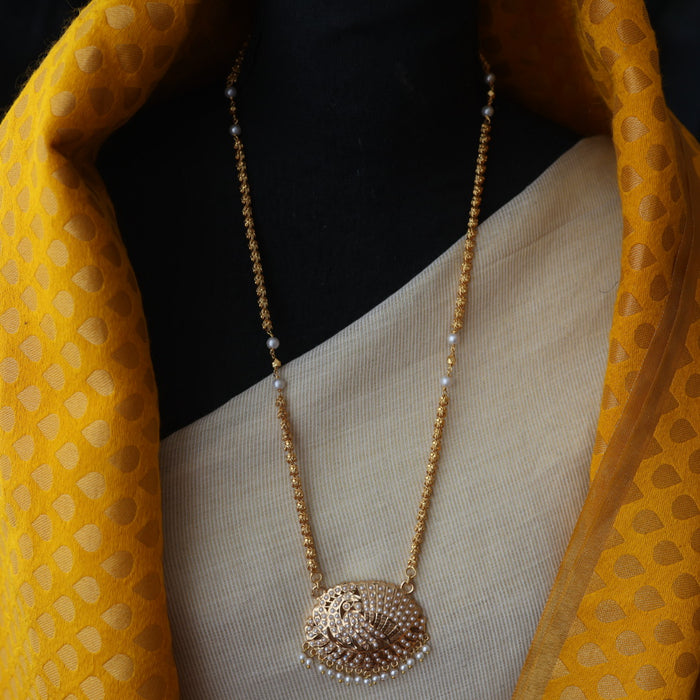 Heritage gold plated padakam necklace HPW122